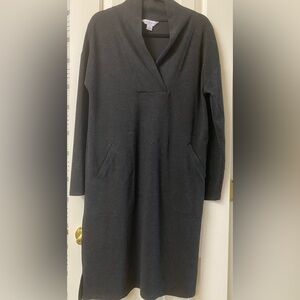 Liz Claiborne Elegant Soft V-Neck Long Sleeve Knit Sweater Dress Size Medium